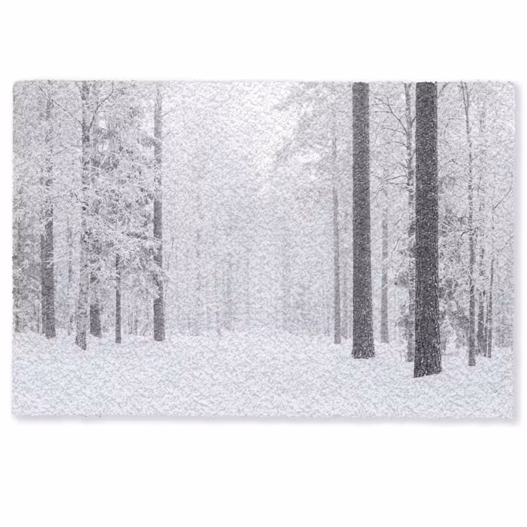 Bos - Sneeuw - Pad - Winter - Stilte Deurmat klein -zkaufland3d