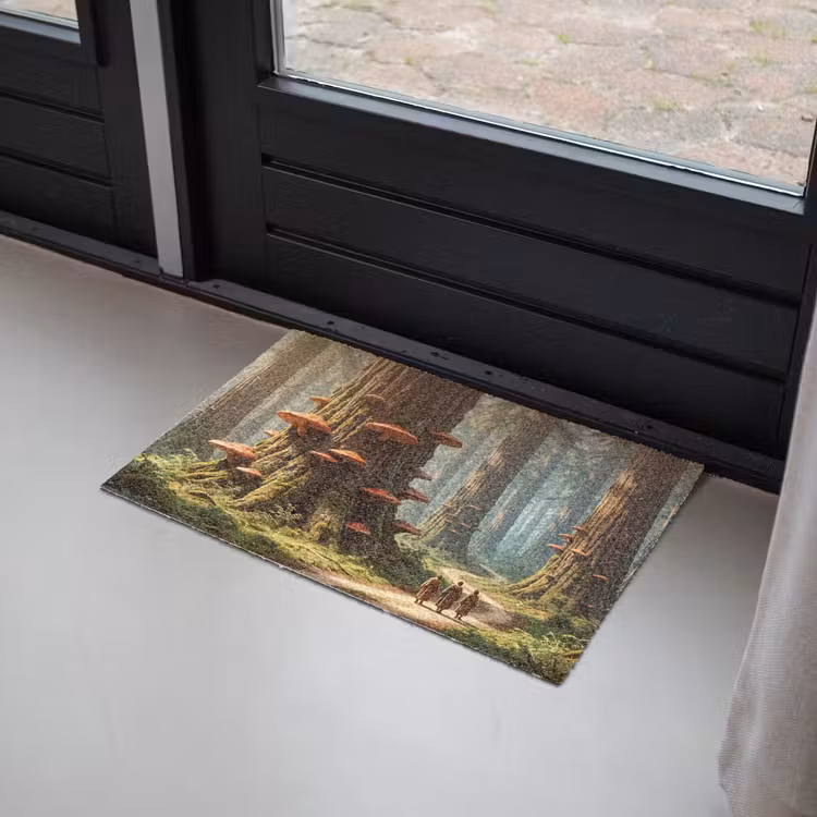Doormat - Forest - Trees - Nature - Bos - Bomen - Natuur Deurmat klein