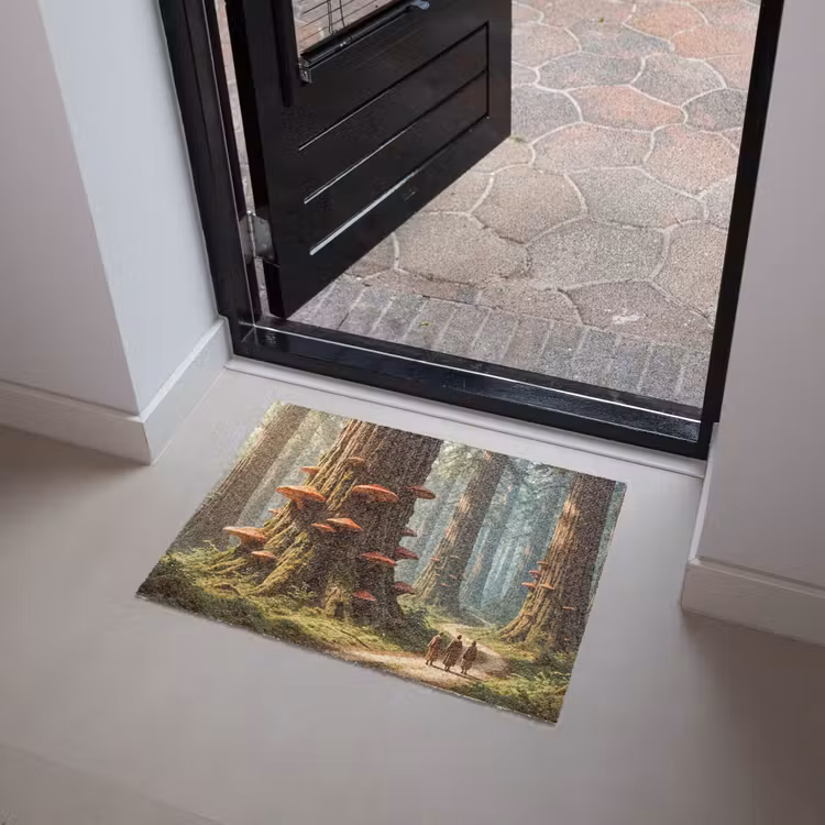 Doormat - Forest - Trees - Nature - Bos - Bomen - Natuur Deurmat klein