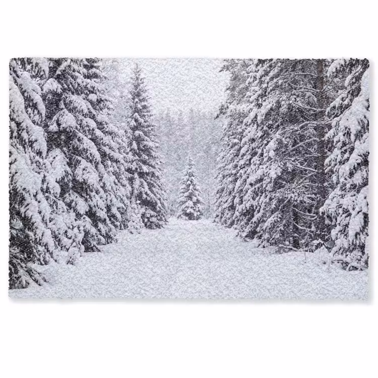 Bos - Winter - Sneeuw - Pad - Natuur Deurmat klein -zkaufland3d
