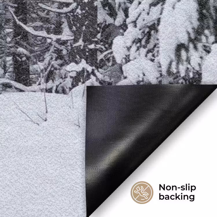 Bos - Winter - Sneeuw - Pad - Natuur Deurmat klein -antislip_EN