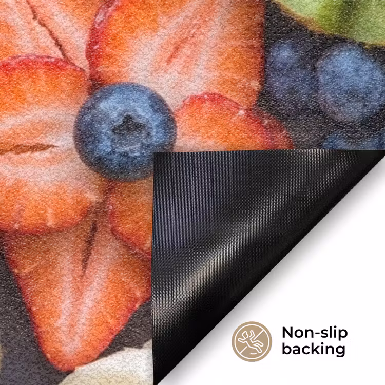 Fruit - Arrangement - Gezond - Kleurrijk - Eten Deurmat klein -antislip_EN