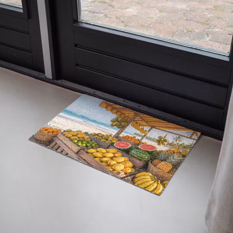 Doormat - Fruit - Beach - Tropical - Fruit - Strand - Tropisch Deurmat klein