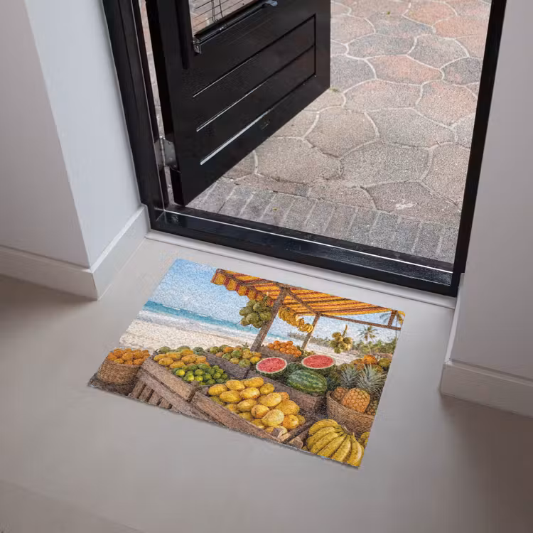 Doormat - Fruit - Beach - Tropical - Fruit - Strand - Tropisch Deurmat klein