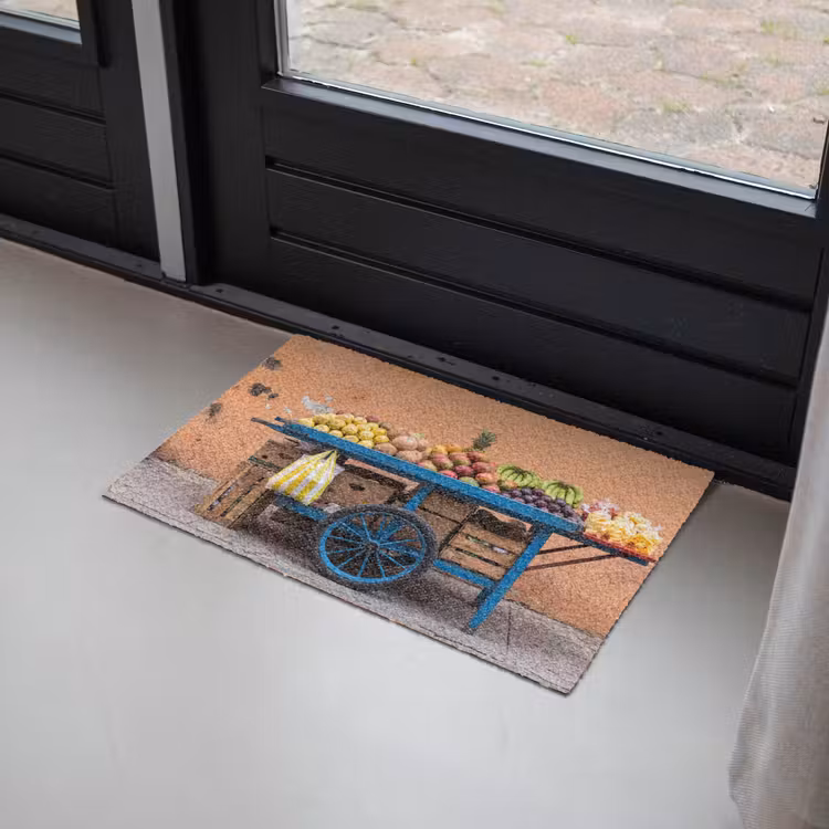 Doormat - Fruit - Cart - Street - Fruit - Kar - Straat Deurmat klein