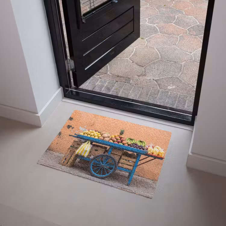Doormat - Fruit - Cart - Street - Fruit - Kar - Straat Deurmat klein