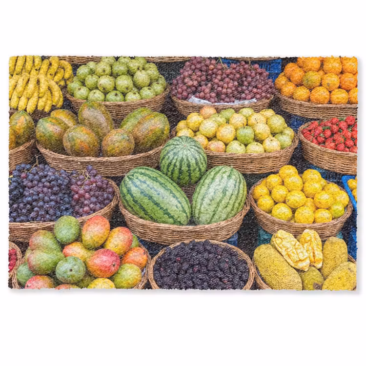Doormat - Fruit - Market - Colorful - Fruit - Markt - Kleurrijk Deurmat klein
