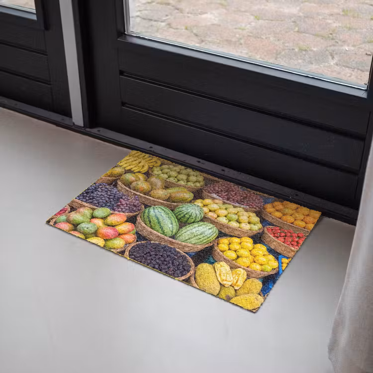 Doormat - Fruit - Market - Colorful - Fruit - Markt - Kleurrijk Deurmat klein