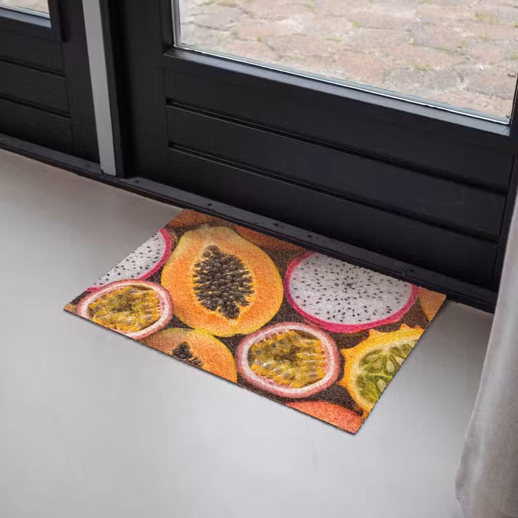 Fruit - Geopend - Tropisch - Eten - Kleurrijk Deurmat klein -sfeer2