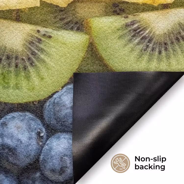 Fruit - Regenboog - Gezond - Kleurrijk Deurmat klein -antislip_EN