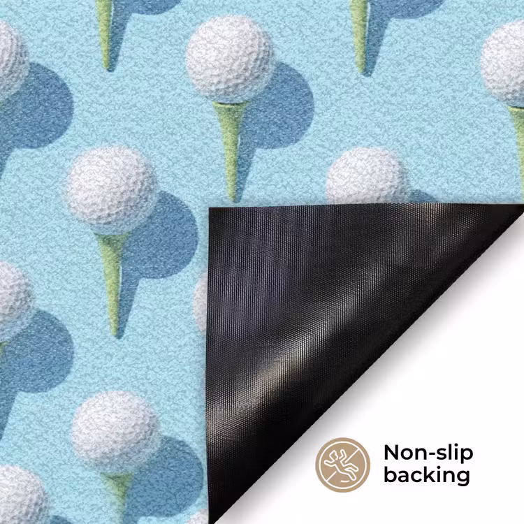 Golf - Ballen - Blauw Deurmat klein 898 -antislip_EN