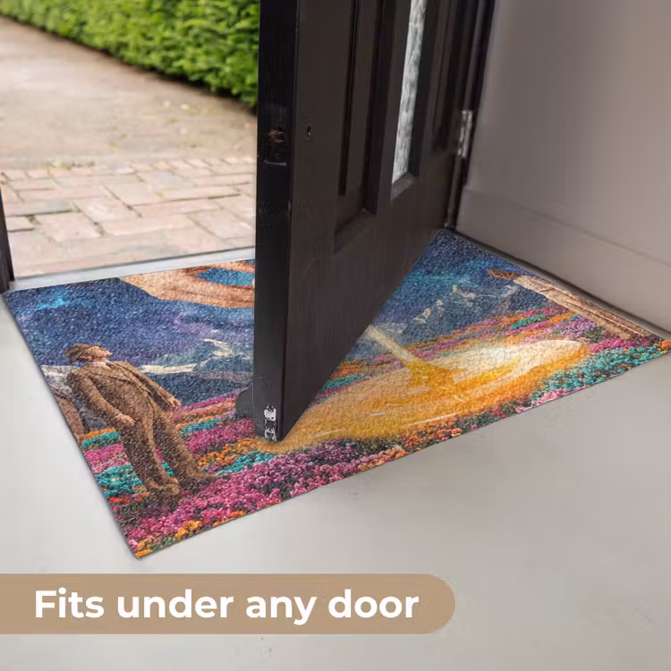 Doormat - Hands - Egg - Surrealism - Handen - Ei - Surrealisme Deurmat klein