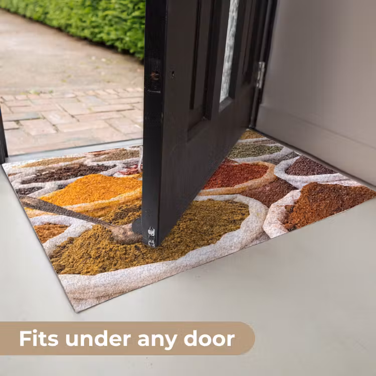 Doormat - Herbs - Market - Food - Kruiden - Markt - Eten Deurmat klein