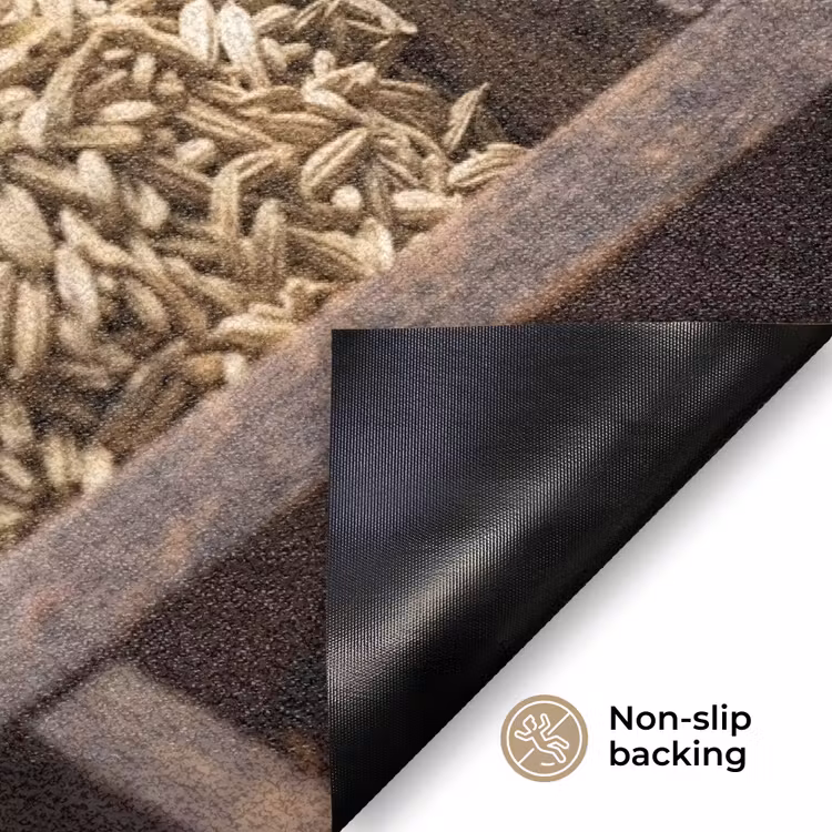 Doormat - Herbs - Wood - Food - Kruiden - Houten - Eten Deurmat klein