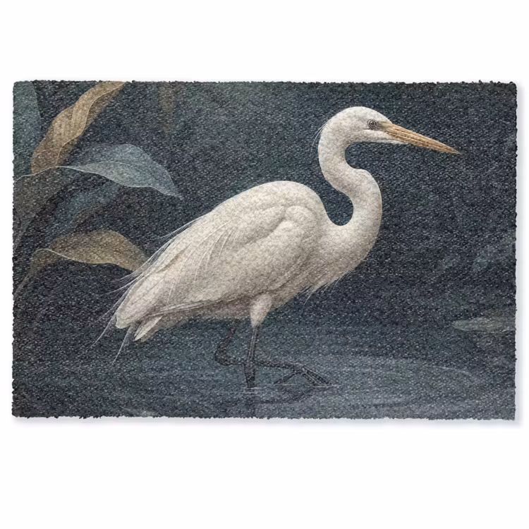 Reiger - Water - Natuur - Modern - Wit Deurmat klein -zkaufland3d