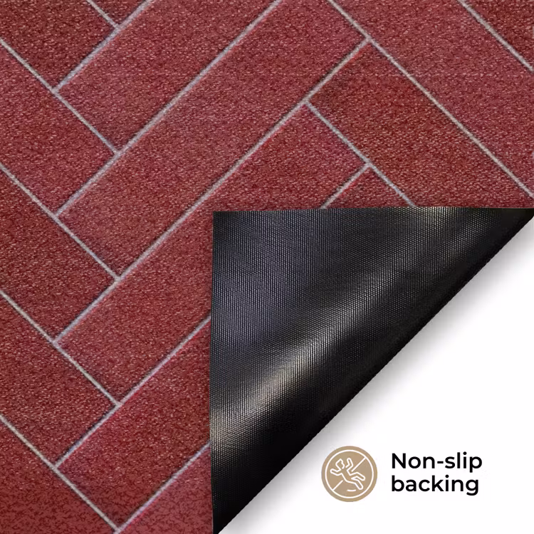Visgraat - Wandtegel - Bordeaux - Rood Deurmat klein 898 -antislip_EN