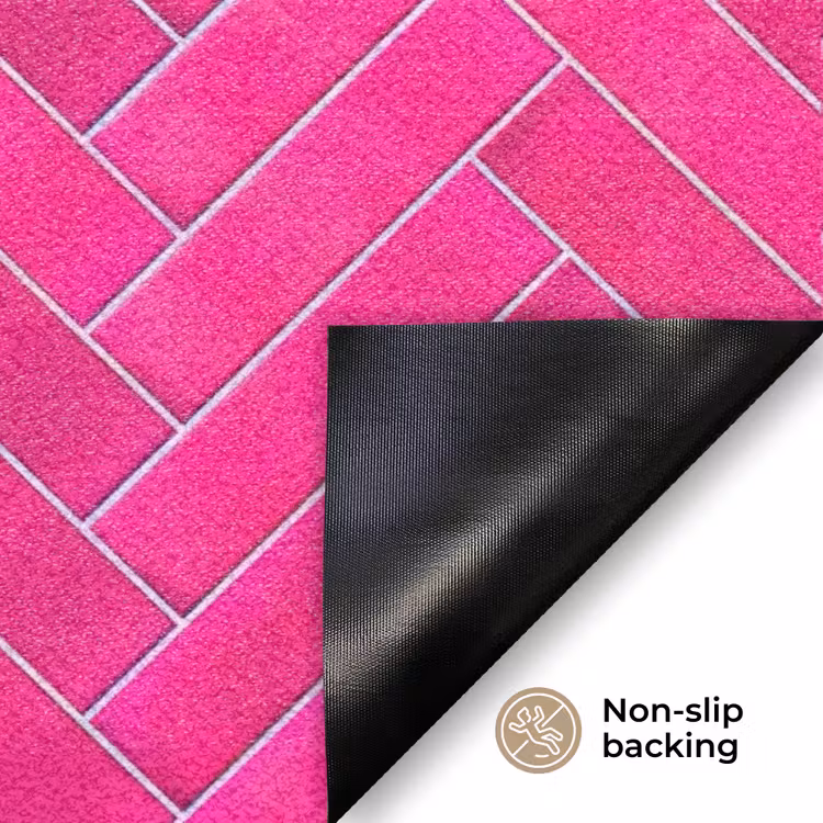 Visgraat - Wandtegel - Fuchsia - Roze Deurmat klein 898 -antislip_EN