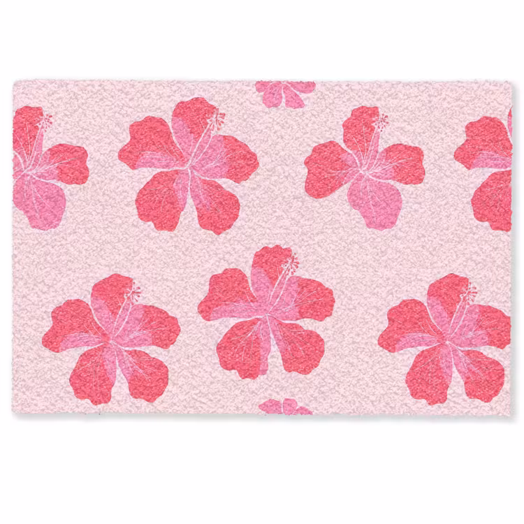 Hibiscus - Bloemen - Roze Deurmat klein 898 -zkaufland3d