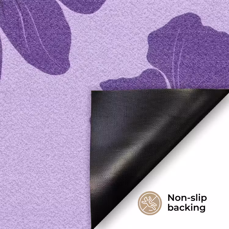 Hibiscus - Bloemen - Paars Deurmat klein 898 -antislip_EN