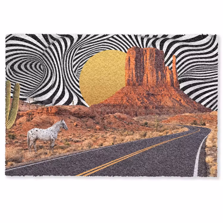 Doormat - Horse - Desert - Nature - Paard - Woestijn - Natuur Deurmat klein