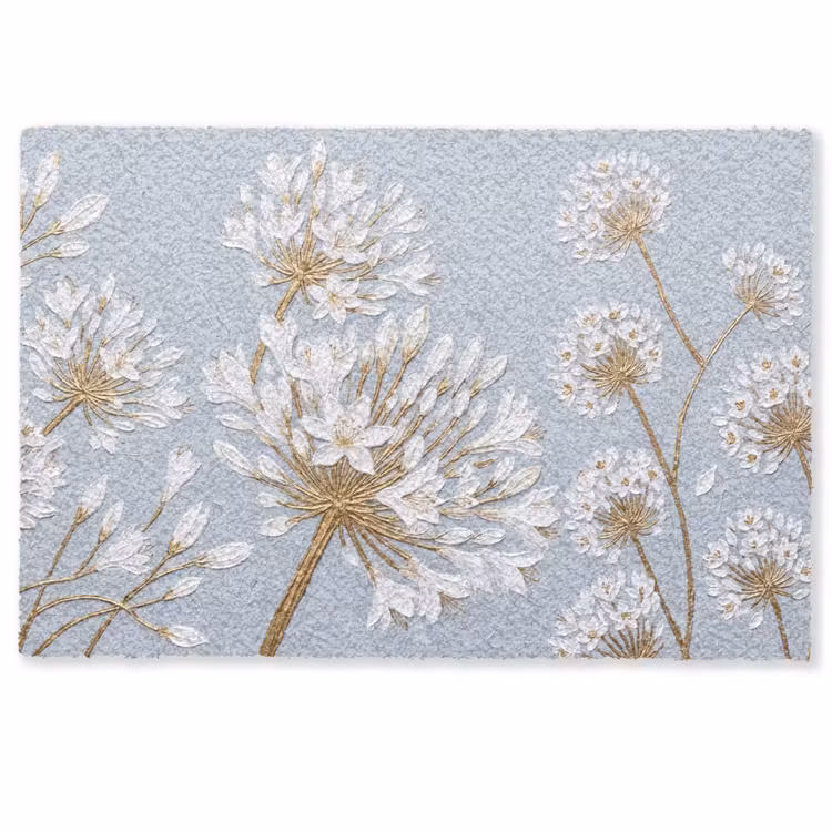Illustratie - Bloemen - Blauw Deurmat klein -zkaufland3d