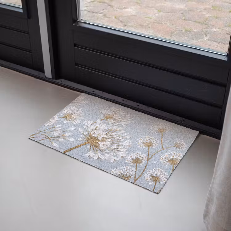 Illustratie - Bloemen - Blauw Deurmat klein -sfeer2
