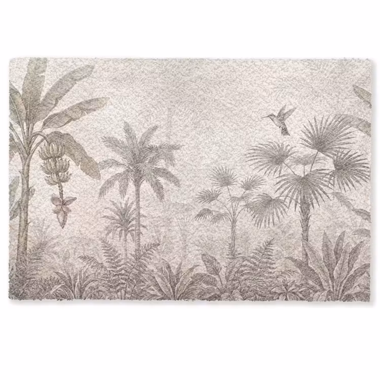 Jungle - Banenboom - Kolibrie - Beige Deurmat klein -zkaufland3d