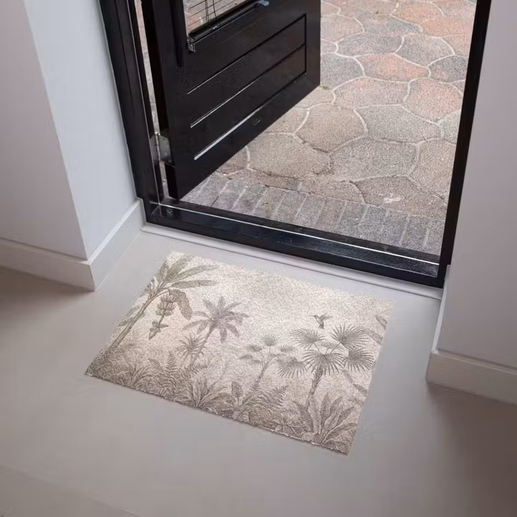 Jungle - Banenboom - Kolibrie - Beige Deurmat klein -sfeer5