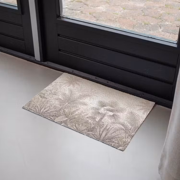 Jungle - Tropisch - Natuur -Vintage - Beige Deurmat klein -sfeer2