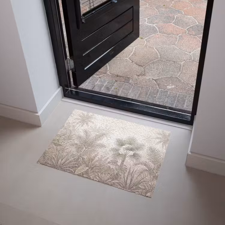 Jungle - Tropisch - Natuur -Vintage - Beige Deurmat klein -sfeer5