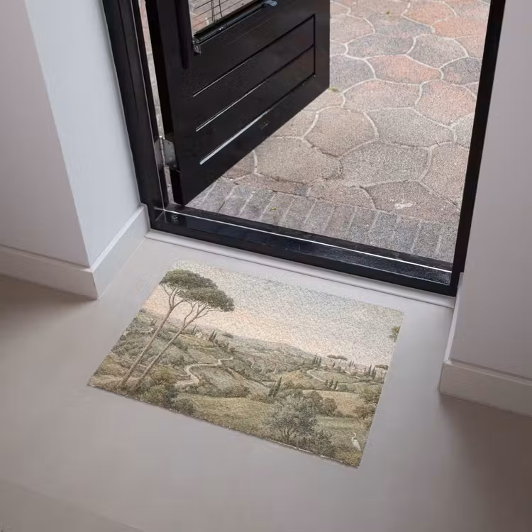 Landschap - Heuvels - Zandpad - Groen Deurmat klein -sfeer5