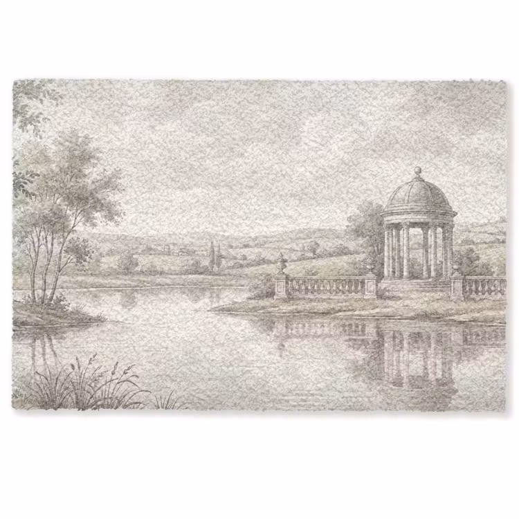 Landschap - Water - Natuur - Sepia Deurmat klein -zkaufland3d
