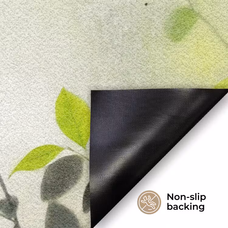 Blad - Schaduw - Natuur - Abstract - Groen Deurmat klein -antislip_EN