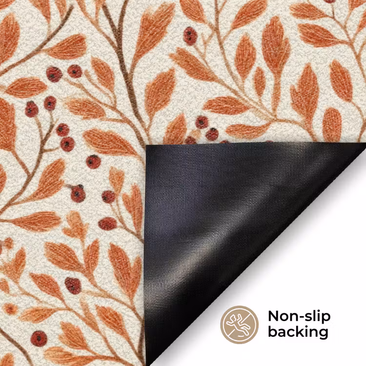 Bladeren - Botanisch  - Terracotta Deurmat klein 898 -antislip_EN