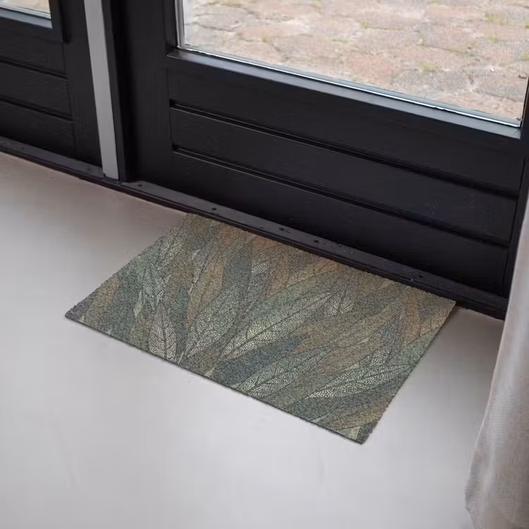 Bladeren - Patroon - Gestippeld - Natuur - Groen Deurmat klein -sfeer2