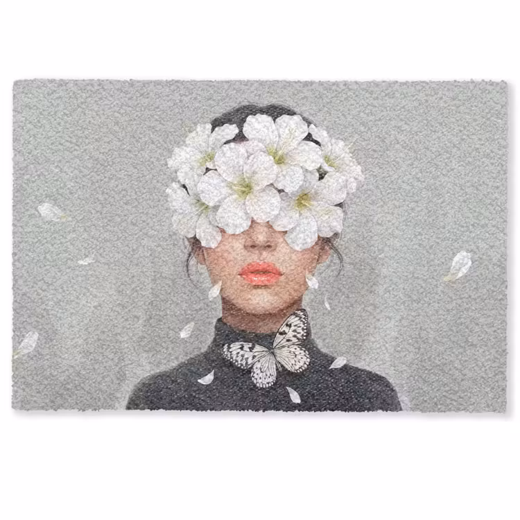 Lelies - Portret - Wit Deurmat klein -zkaufland3d