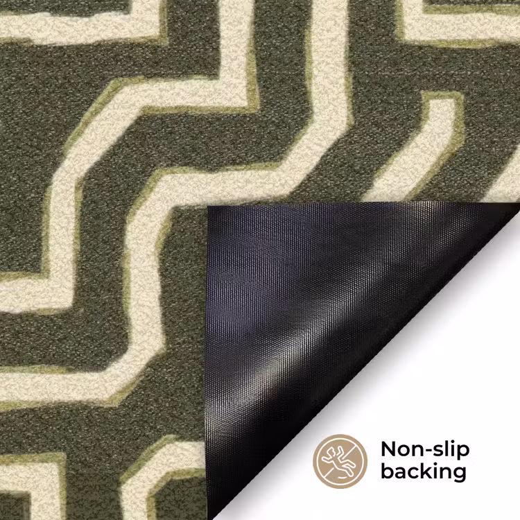 Lijnen - Abstract - Groen Deurmat klein 898 -antislip_EN