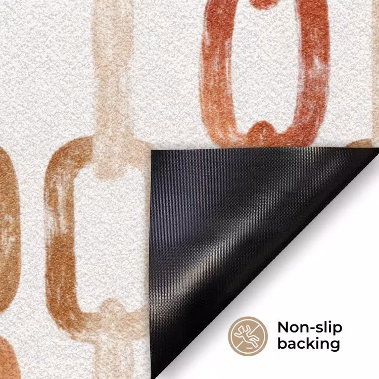 Schakels - Patroon - Aquarel - Terracotta Deurmat klein 898 -antislip_EN