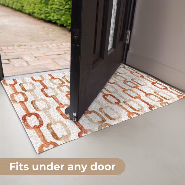 Schakels - Patroon - Aquarel - Terracotta Deurmat klein 898 -USP_EN