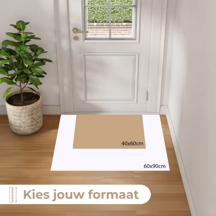 Lotus - Bloemen - Groen Deurmat klein -formaat_NL