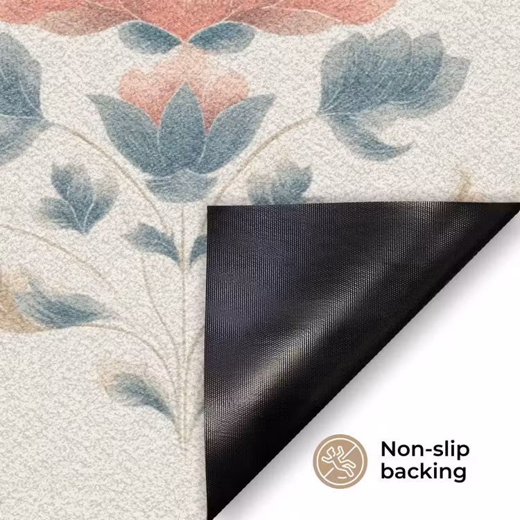Lotus - Bloemen - Roze Deurmat klein 898 -antislip_EN