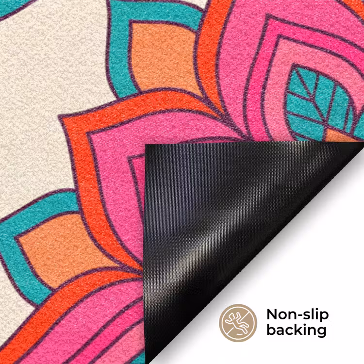 Mandala - Patroon - Abstract - Kleurrijk - Modern Deurmat klein -antislip_EN