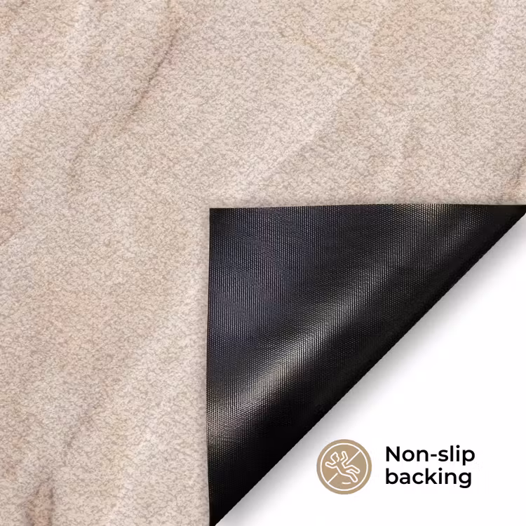 Marmer - Patroon - Abstract - Modern - Beige Deurmat klein -antislip_EN