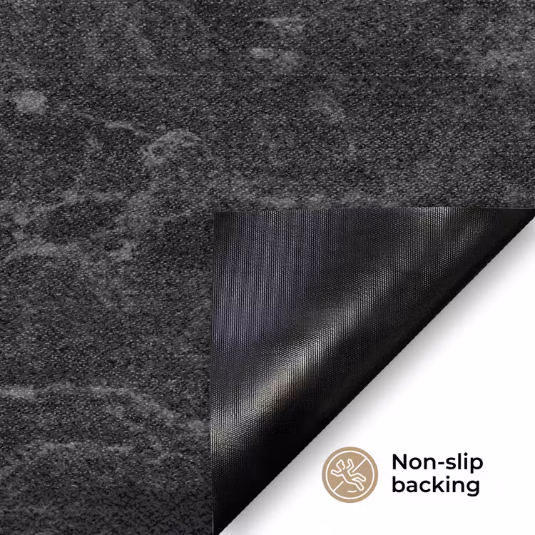 Marmer - Aders - Zwart Deurmat klein 898 -antislip_EN