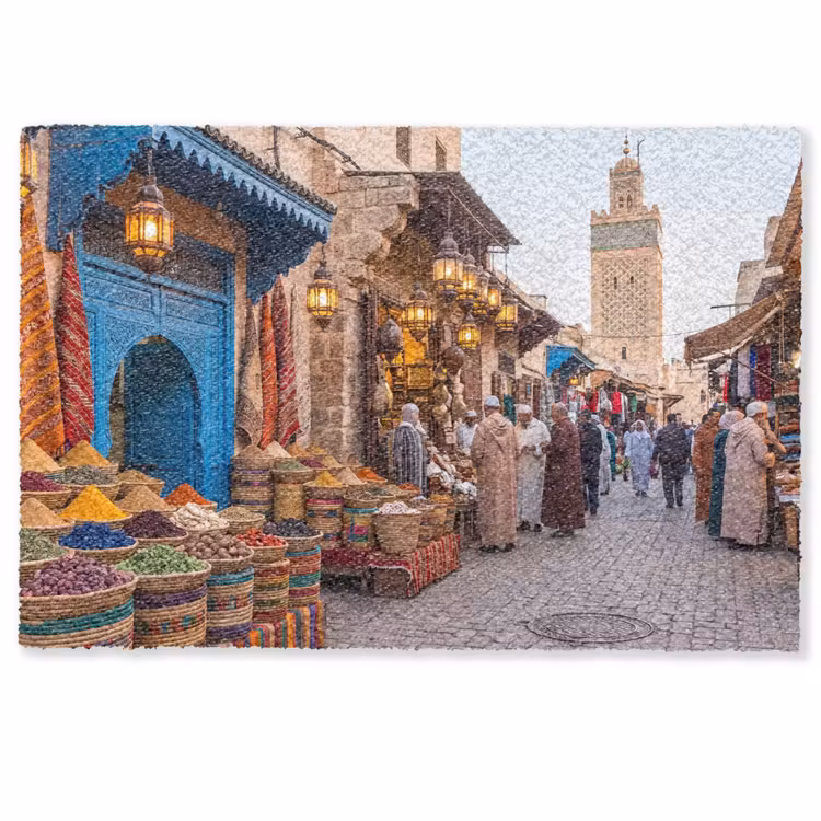 Doormat - Market - Oriental - Colorful - Markt - Oosters - Kleurrijk Deurmat klein
