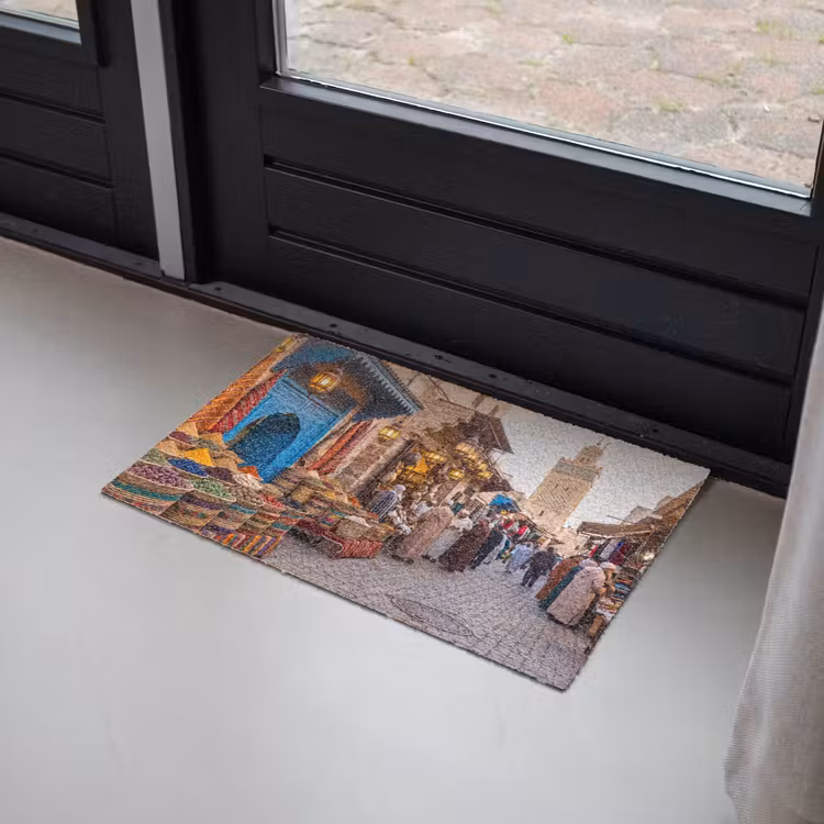 Doormat - Market - Oriental - Colorful - Markt - Oosters - Kleurrijk Deurmat klein
