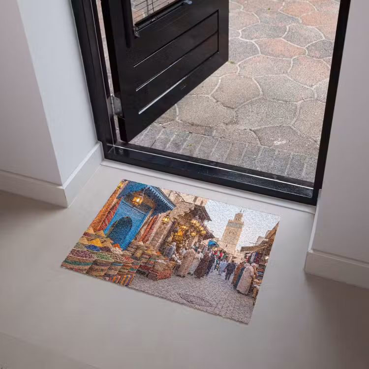 Doormat - Market - Oriental - Colorful - Markt - Oosters - Kleurrijk Deurmat klein