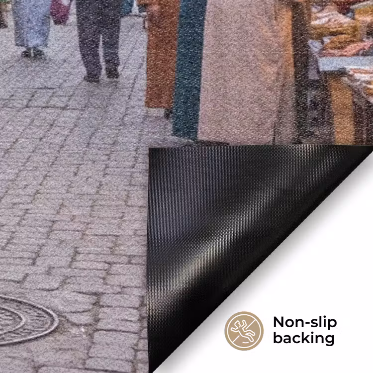 Doormat - Market - Oriental - Colorful - Markt - Oosters - Kleurrijk Deurmat klein