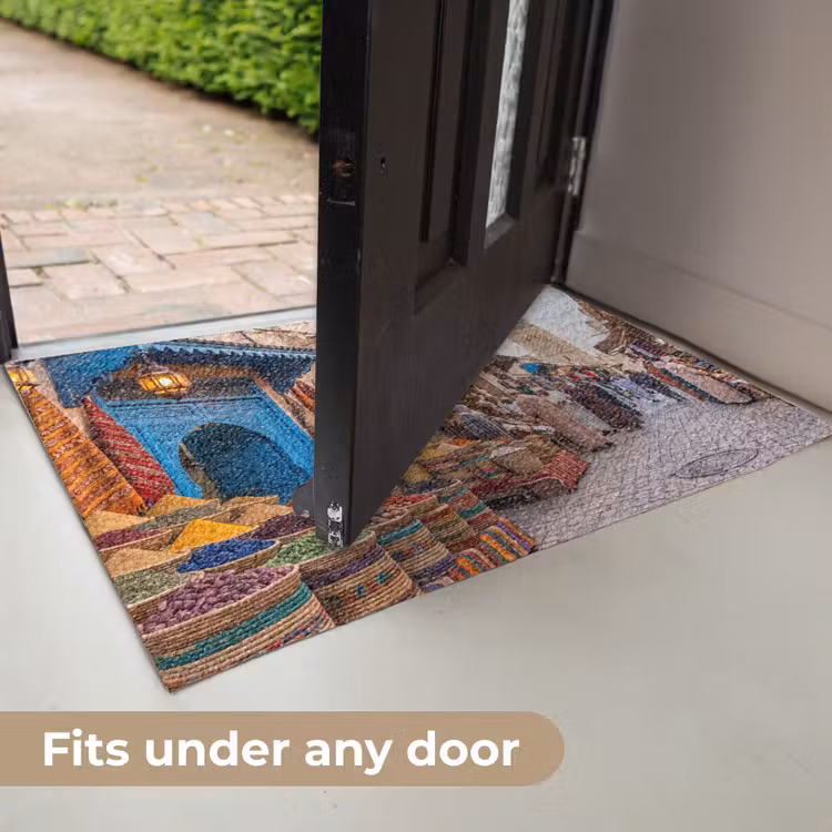 Doormat - Market - Oriental - Colorful - Markt - Oosters - Kleurrijk Deurmat klein