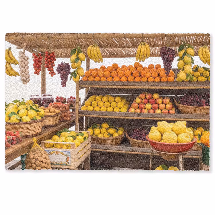 Doormat - Market Stall - Fruit - Fresh - Marktkraam - Fruit - Vers Deurmat klein